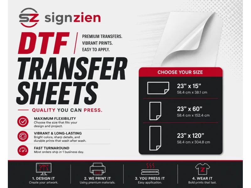 DTF Transfer Sheets